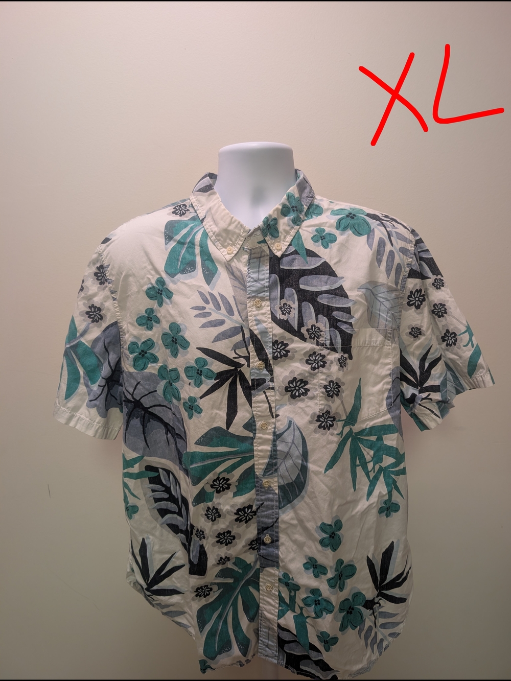 reyn spooner White & Teal Floral Button-Down Shirt